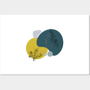 Abstract Couple Love Minimal Art Posters and Art